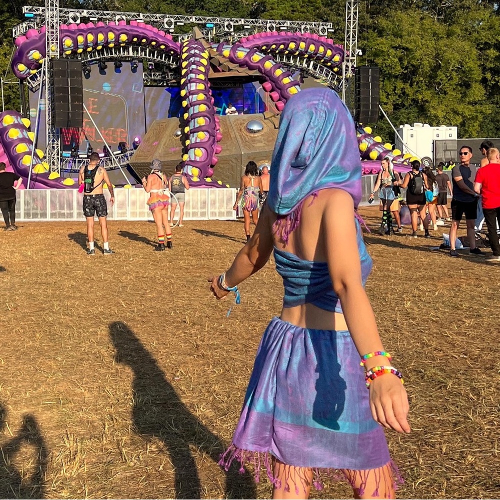 Kashmin Rave Pashmina Festival Rave Outfit Set - Gem